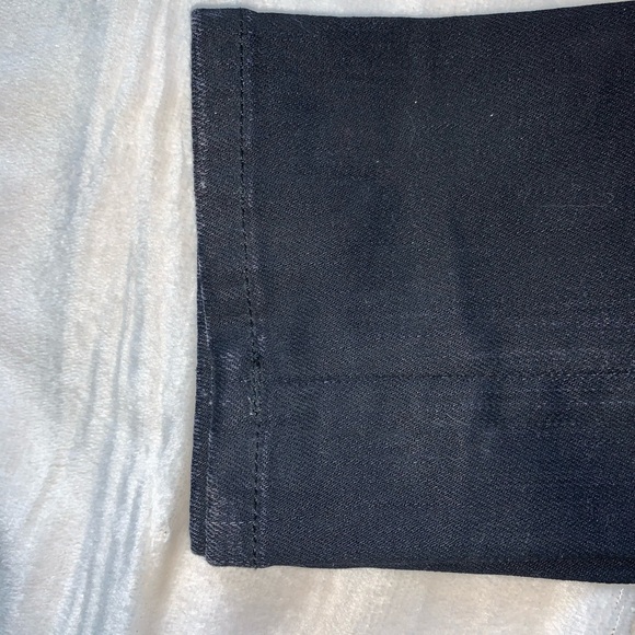 R13 Black Hose Leather Waist Coated Skinny Jeans - Picture 5 of 6